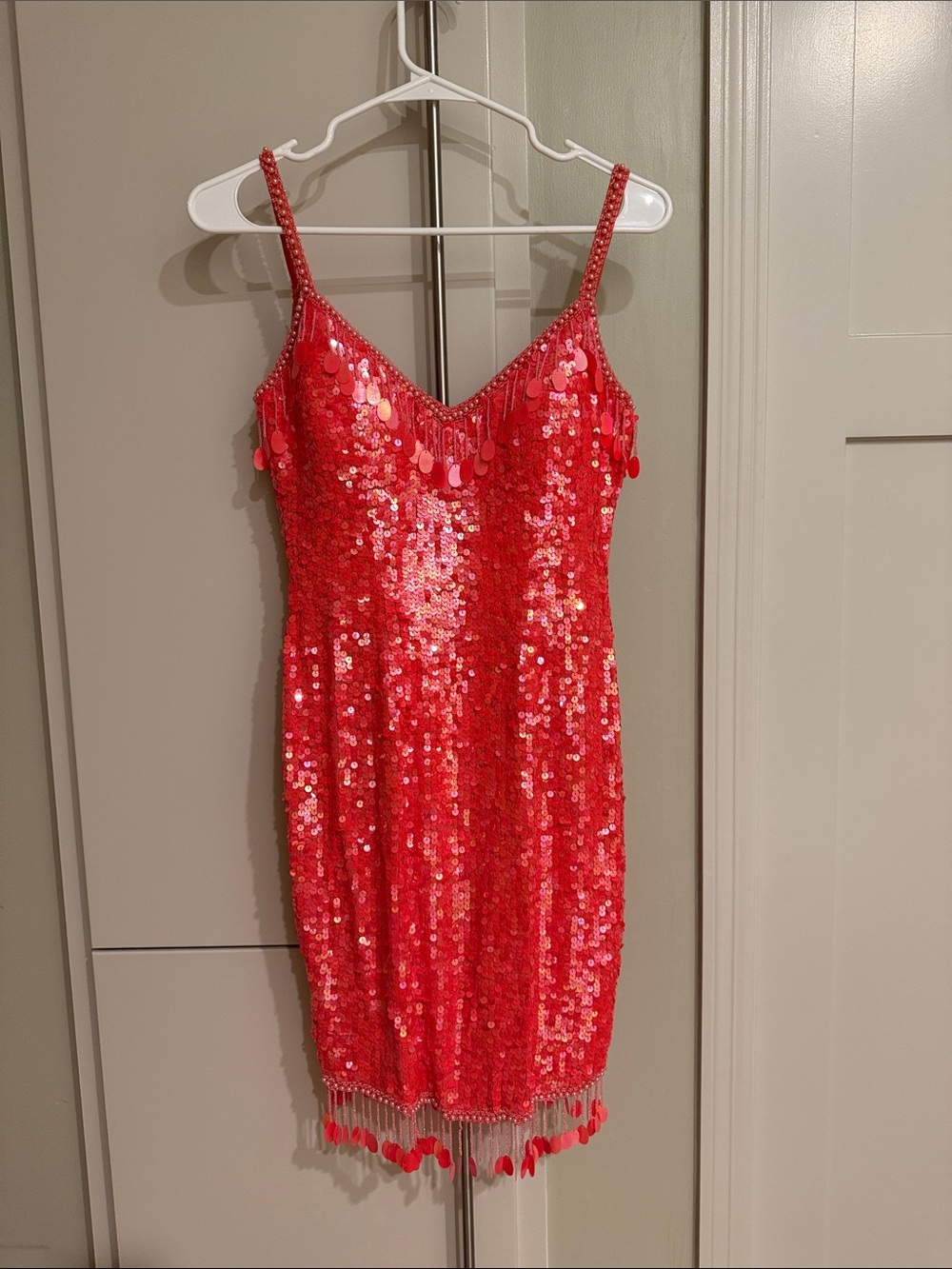 Pink/Coral Sequin Dress